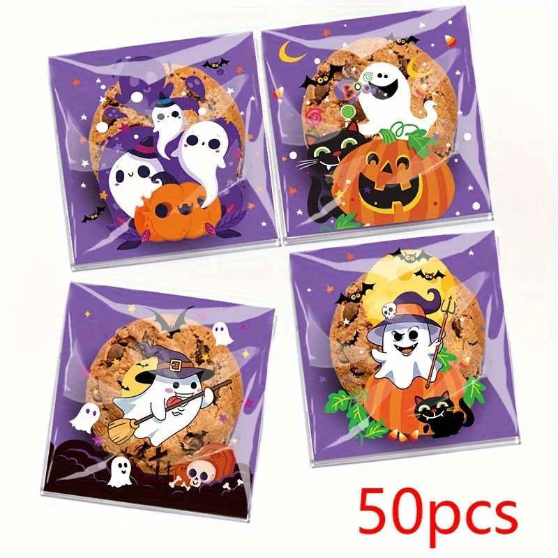 50pcs Halloween Candy Packaging Bags